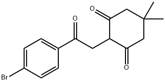 2-(2-(4-BROMOPHENYL)-2-OXOETHYL)-5,5-DIMETHYLCYCLOHEXANE-1,3-DIONE Structure