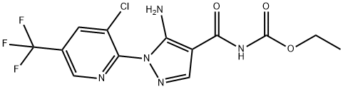 ETHYL N-((5-AMINO-1-[3-CHLORO-5-(TRIFLUOROMETHYL)-2-PYRIDINYL]-1H-PYRAZOL-4-YL)CARBONYL)CARBAMATE Struktur