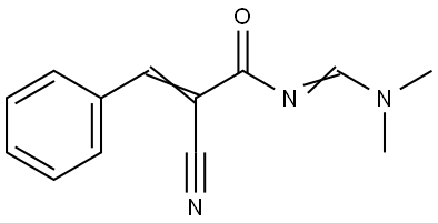 2-CYANO-N-[(DIMETHYLAMINO)METHYLENE]-3-PHENYLACRYLAMIDE Struktur