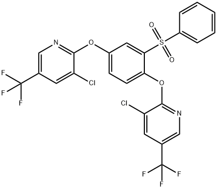 2,5-BIS([3-CHLORO-5-(TRIFLUOROMETHYL)-2-PYRIDINYL]OXY)PHENYL PHENYL SULFONE Struktur