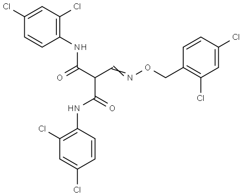 2-(([(2,4-DICHLOROBENZYL)OXY]IMINO)METHYL)-N1,N3-BIS(2,4-DICHLOROPHENYL)MALONAMIDE Struktur