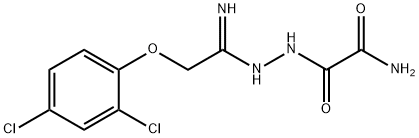 2-(2-[2-(2,4-DICHLOROPHENOXY)ETHANIMIDOYL]HYDRAZINO)-2-OXOACETAMIDE Struktur