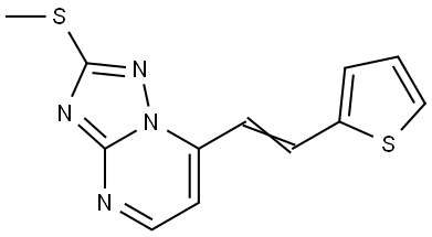2-(METHYLSULFANYL)-7-[2-(2-THIENYL)VINYL][1,2,4]TRIAZOLO[1,5-A]PYRIMIDINE Struktur