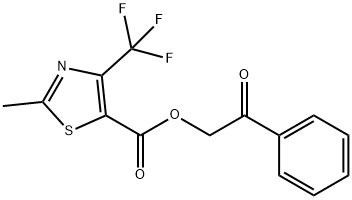 2-OXO-2-PHENYLETHYL 2-METHYL-4-(TRIFLUOROMETHYL)-1,3-THIAZOLE-5-CARBOXYLATE Struktur