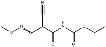 ETHYL N-[2-CYANO-3-(METHOXYIMINO)PROPANOYL]CARBAMATE Struktur