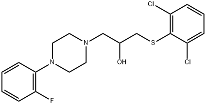 1-[(2,6-DICHLOROPHENYL)SULFANYL]-3-[4-(2-FLUOROPHENYL)PIPERAZINO]-2-PROPANOL Structure