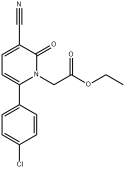 ETHYL 2-[6-(4-CHLOROPHENYL)-3-CYANO-2-OXO-1(2H)-PYRIDINYL]ACETATE Struktur