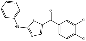 (2-ANILINO-1,3-THIAZOL-5-YL)(3,4-DICHLOROPHENYL)METHANONE Structure