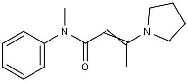 N-METHYL-N-PHENYL-3-(1-PYRROLIDINYL)-2-BUTENAMIDE Struktur