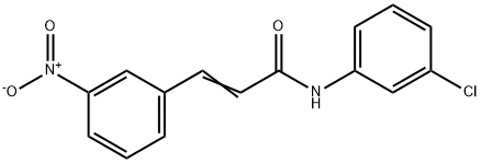 N-(3-氯苯基)-3-(3-硝基苯基)丙烯酰胺 結(jié)構(gòu)式