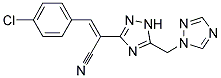 3-(4-CHLOROPHENYL)-2-[5-(1H-1,2,4-TRIAZOL-1-YLMETHYL)-1H-1,2,4-TRIAZOL-3-YL]ACRYLONITRILE Structure