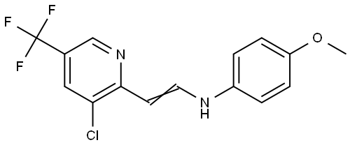 N-(2-[3-CHLORO-5-(TRIFLUOROMETHYL)-2-PYRIDINYL]VINYL)-4-METHOXYANILINE Struktur