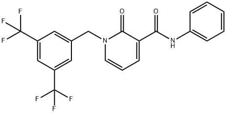 1-[3,5-BIS(TRIFLUOROMETHYL)BENZYL]-2-OXO-N-PHENYL-1,2-DIHYDRO-3-PYRIDINECARBOXAMIDE Struktur
