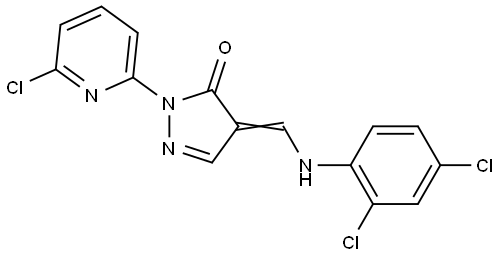 2-(6-CHLORO-2-PYRIDINYL)-4-[(2,4-DICHLOROANILINO)METHYLENE]-2,4-DIHYDRO-3H-PYRAZOL-3-ONE Struktur