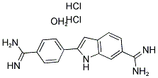 4',6-DIAMIDINO-2-PHENYLINDOLE DIHYDROCHLORIDE: HYDRATE Structure