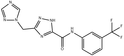 3-(1H-1,2,4-TRIAZOL-1-YLMETHYL)-N-[3-(TRIFLUOROMETHYL)PHENYL]-1H-1,2,4-TRIAZOLE-5-CARBOXAMIDE Struktur