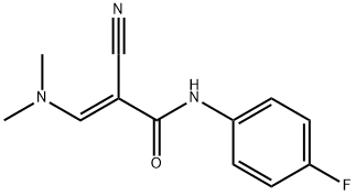 (E)-2-CYANO-3-(DIMETHYLAMINO)-N-(4-FLUOROPHENYL)-2-PROPENAMIDE Struktur