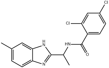 2,4-DICHLORO-N-[1-(5-METHYL-1H-1,3-BENZIMIDAZOL-2-YL)ETHYL]BENZENECARBOXAMIDE Structure