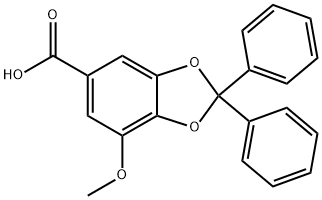 7-METHOXY-2,2-DIPHENYL-1,3-BENZODIOXOLE-5-CARBOXYLIC ACID Structure