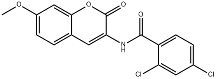 2,4-DICHLORO-N-(7-METHOXY-2-OXO-2H-CHROMEN-3-YL)BENZENECARBOXAMIDE Structure