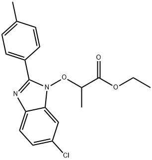 ETHYL 2-([6-CHLORO-2-(4-METHYLPHENYL)-1H-1,3-BENZIMIDAZOL-1-YL]OXY)PROPANOATE Struktur