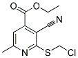 ETHYL 2-[(CHLOROMETHYL)THIO]-3-CYANO-6-METHYLISONICOTINATE Struktur