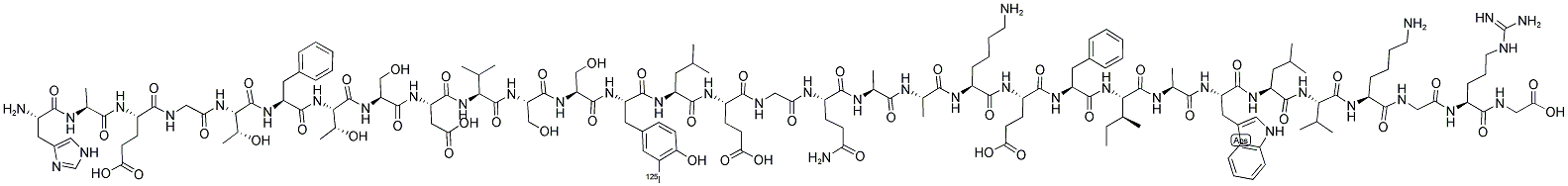 ([125I]-TYR)-GLP-1 (7-37) (HUMAN, BOVINE, GUINEA PIG, MOUSE, RAT) Structure