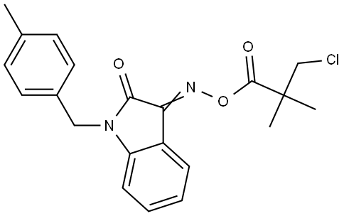 3-([(3-CHLORO-2,2-DIMETHYLPROPANOYL)OXY]IMINO)-1-(4-METHYLBENZYL)-1,3-DIHYDRO-2H-INDOL-2-ONE Struktur