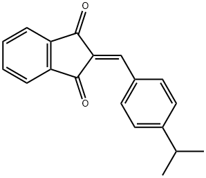 2-((4-(ISOPROPYL)PHENYL)METHYLENE)INDANE-1,3-DIONE Structure