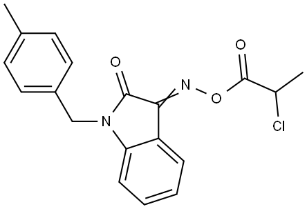 3-([(2-CHLOROPROPANOYL)OXY]IMINO)-1-(4-METHYLBENZYL)-1,3-DIHYDRO-2H-INDOL-2-ONE Struktur