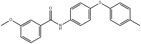 3-METHOXY-N-(4-[(4-METHYLPHENYL)SULFANYL]PHENYL)BENZENECARBOXAMIDE Struktur