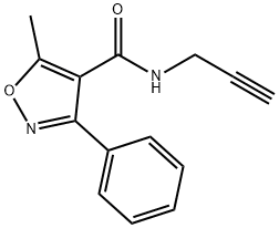 5-甲基-3-苯基-N-(丙-2-炔-1-基)異噁唑-4-甲酰胺 結(jié)構(gòu)式