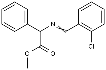 METHYL 2-([(2-CHLOROPHENYL)METHYLENE]AMINO)-2-PHENYLACETATE Struktur