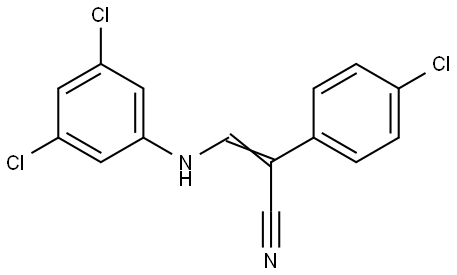2-(4-CHLOROPHENYL)-3-(3,5-DICHLOROANILINO)ACRYLONITRILE Struktur