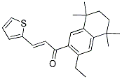 1-(3-ETHYL-5,5,8,8-TETRAMETHYL-5,6,7,8-TETRAHYDRONAPHTHALEN-2-YL)-3-(2-THIENYL)PROP-2-EN-1-ONE Structure