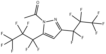 1-ACETYL-3,5-BIS(HEPTAFLUORO-1-PROPYL)PYRAZOLE Struktur