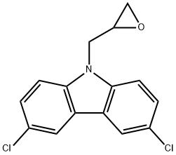 3,6-DICHLORO-9-(OXIRAN-2-YLMETHYL)-9H-CARBAZOLE Struktur