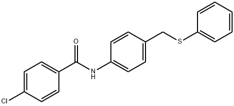 4-CHLORO-N-(4-[(PHENYLSULFANYL)METHYL]PHENYL)BENZENECARBOXAMIDE Struktur