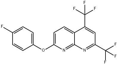 5,7-BIS(TRIFLUOROMETHYL)[1,8]NAPHTHYRIDIN-2-YL 4-FLUOROPHENYL ETHER Struktur
