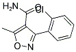 3-(2-CHLOROPHENYL)-5-METHYL-4-ISOXAZOLECARBOXAMIDE Structure