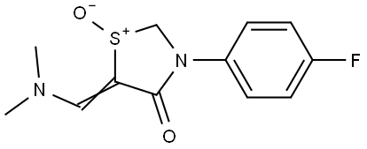 5-[(DIMETHYLAMINO)METHYLENE]-3-(4-FLUOROPHENYL)-4-OXO-1,3-THIAZOLAN-1-IUM-1-OLATE Struktur