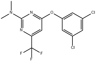 4-(3,5-DICHLOROPHENOXY)-N,N-DIMETHYL-6-(TRIFLUOROMETHYL)-2-PYRIMIDINAMINE Struktur