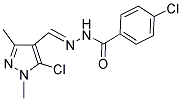 N'1-[(5-CHLORO-1,3-DIMETHYL-1H-PYRAZOL-4-YL)METHYLIDENE]-4-CHLOROBENZENE-1-CARBOHYDRAZIDE Structure