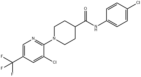 N-(4-CHLOROPHENYL)-1-[3-CHLORO-5-(TRIFLUOROMETHYL)-2-PYRIDINYL]-4-PIPERIDINECARBOXAMIDE Structure