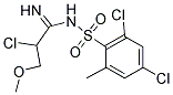 N1-(2-CHLORO-3-METHOXYPROPANIMIDOYL)-2,4-DICHLORO-6-METHYLBENZENE-1-SULFONAMIDE Structure