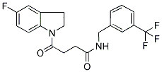 5-FLUORO-2,3-DIHYDRO-G-OXO-N-[3-(TRIFLUOROMETHYL)BENZYL]-1-(1H)-INDOLEBUTANAMIDE Struktur