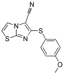 6-[(4-METHOXYPHENYL)SULFANYL]IMIDAZO[2,1-B][1,3]THIAZOLE-5-CARBONITRILE Structure