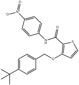 3-([4-(TERT-BUTYL)BENZYL]OXY)-N-(4-NITROPHENYL)-2-THIOPHENECARBOXAMIDE Struktur