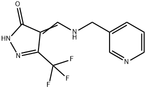 4-([(3-PYRIDINYLMETHYL)AMINO]METHYLENE)-5-(TRIFLUOROMETHYL)-2,4-DIHYDRO-3H-PYRAZOL-3-ONE Structure