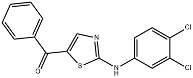 [2-(3,4-DICHLOROANILINO)-1,3-THIAZOL-5-YL](PHENYL)METHANONE Struktur